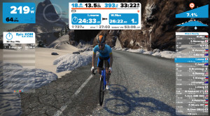 2016年10月2日Zwiftワトピア山岳コース