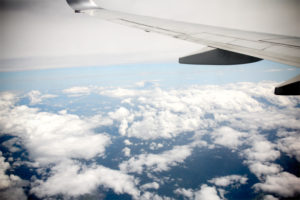 遠くに富士山が見えました