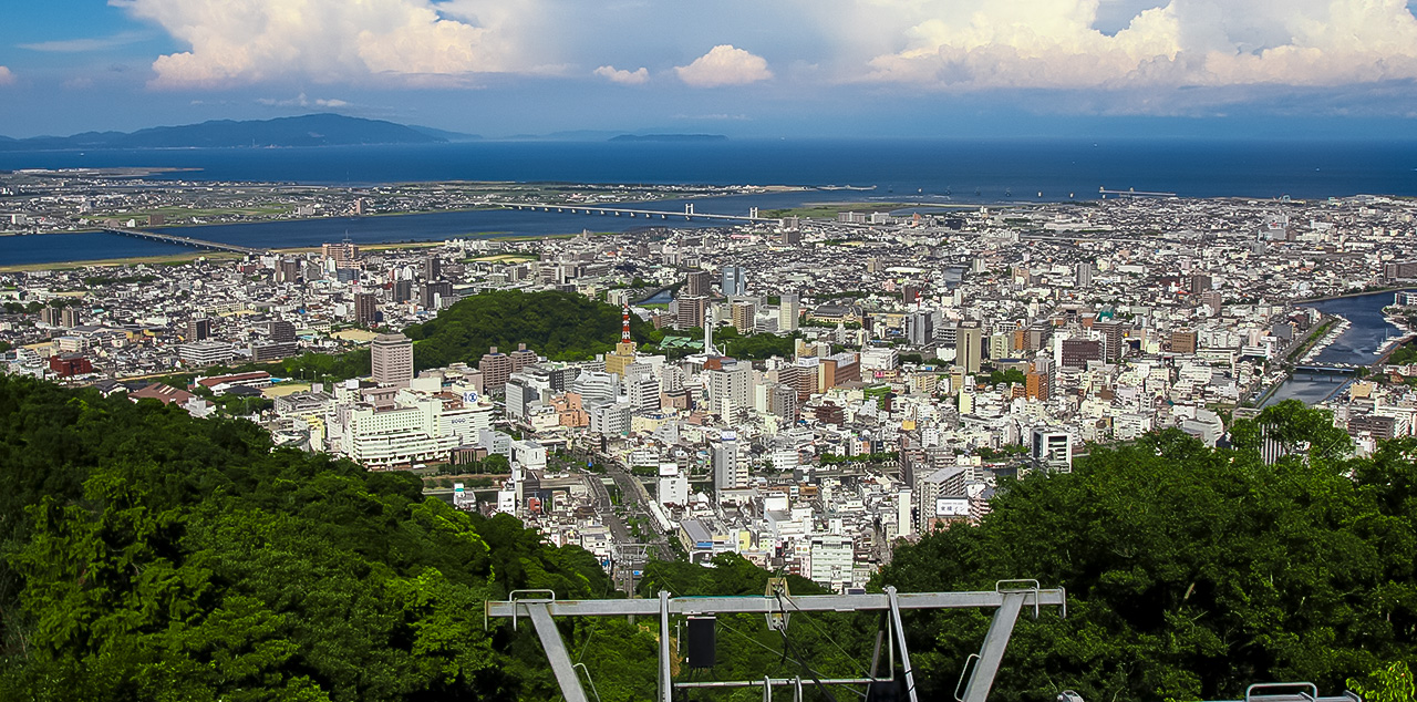眉山から見た徳島市街