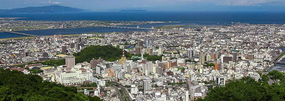 眉山から見た徳島市街