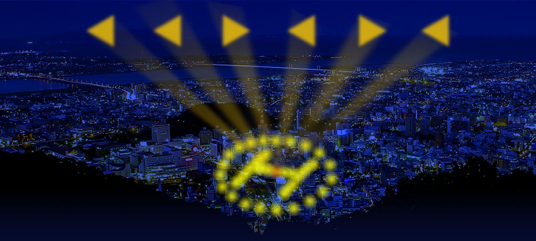 眉山から見た夜景